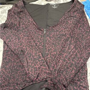 Fabletics Black and Purple One Piece Swimsuit